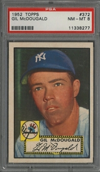 1952 Topps #372 Gil McDougald Rookie Card - PSA NM-MT 8
